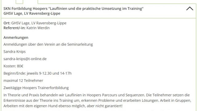 SKN Verlängerung Hoopers am 25.+26.04.2026